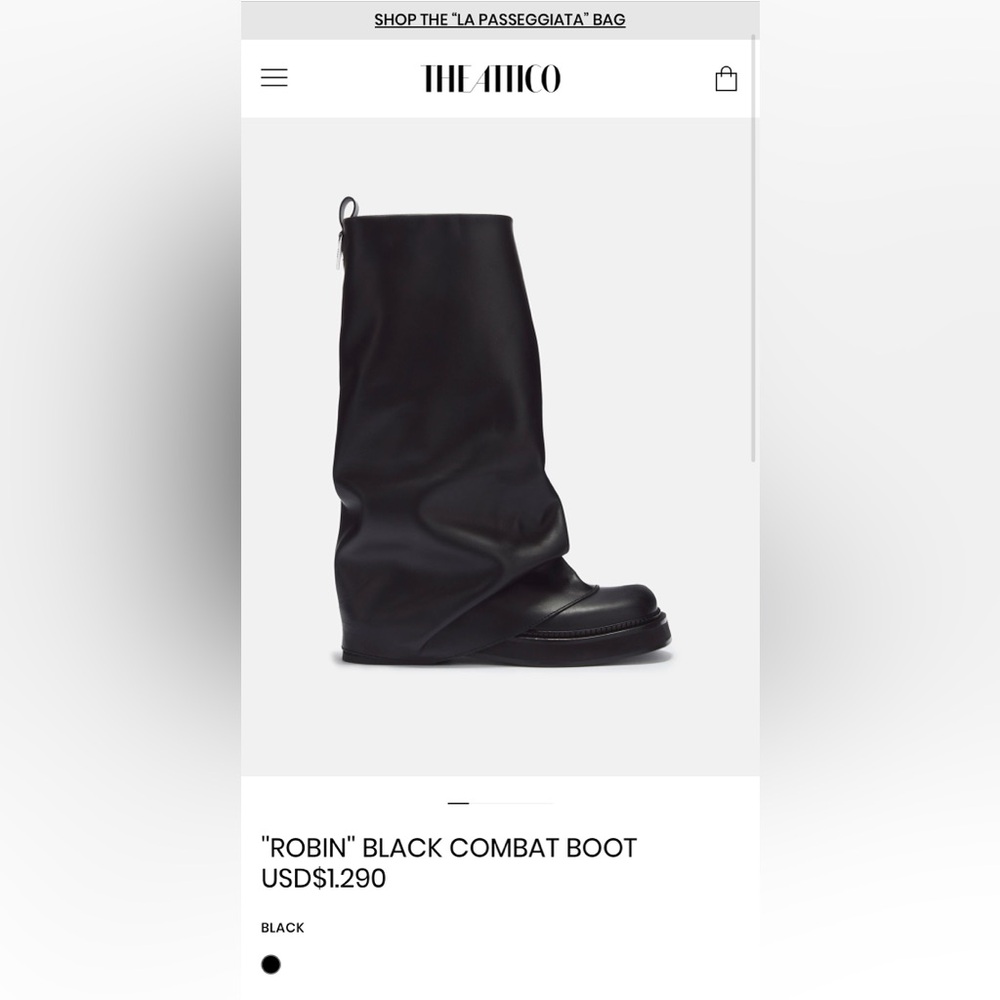 Black Combat Boot
